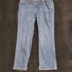 Levi Strauss Signature Stretch Low Rise Bootcut Misses 14 Short Blue Jeans